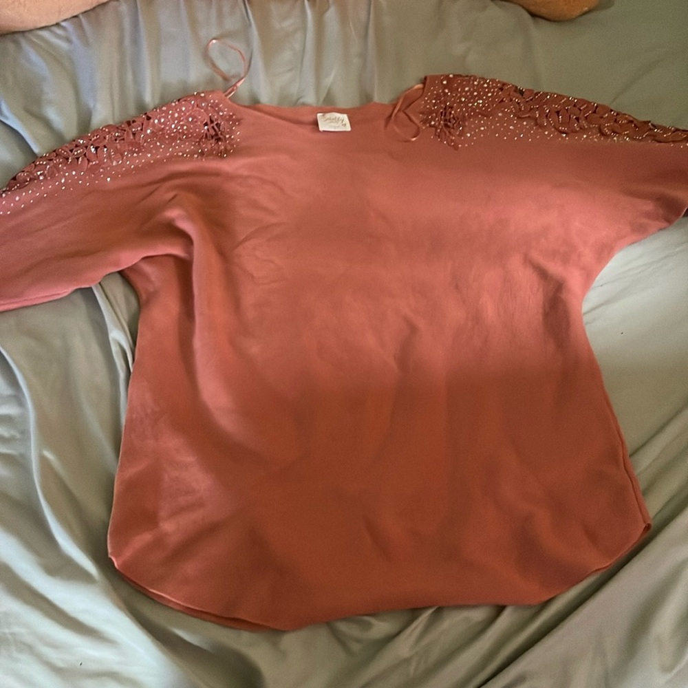 L orange Siren Lily long sleeve maternity shirt